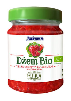 BIO Dżem truskawkowo-rabarbarowy niskosłodzony