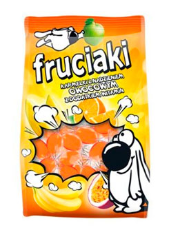 Fruciaki karmelki z nadzieniem owocowym