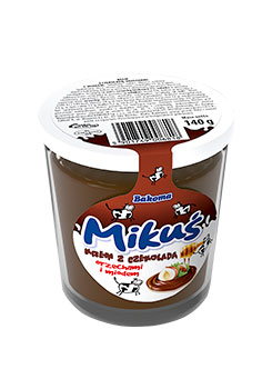 Mikuś Krem z czekoladą, orzechami i miodem (szklaneczka)