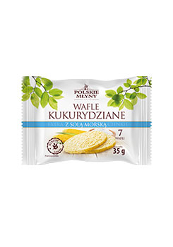 Wafle kukurydziane z solą morską extra cienkie