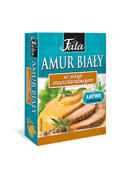 Amur biały w sosie musztardowym
